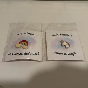 NWT Unicorn & Rainbow Pins 2-Pack